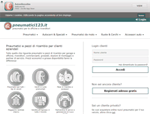 Tablet Screenshot of pneumatici123.it